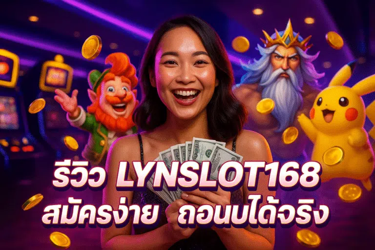 รีวิว LYNSLOT168 สมัครง่าย ถอนได้จริง